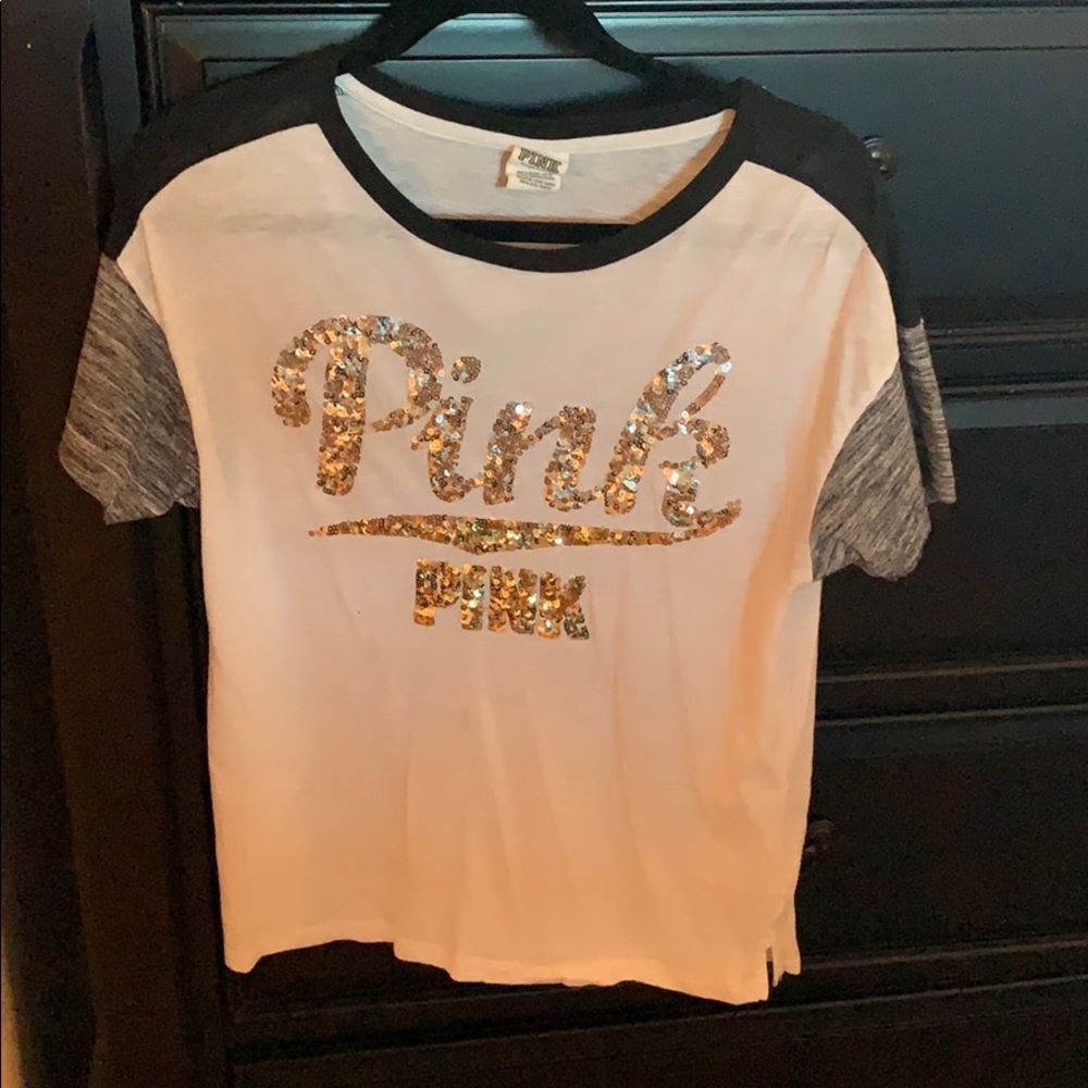 Pink Victoria’s Secret sequin shirt